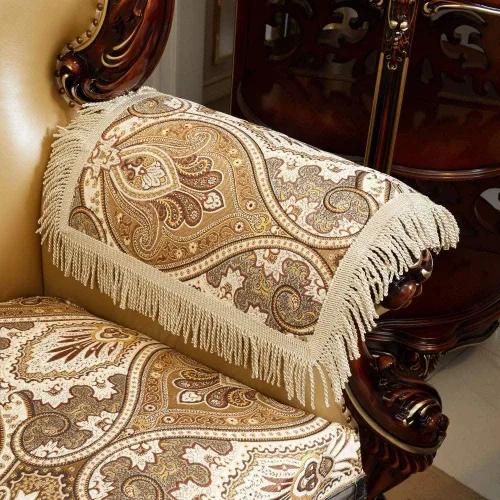 Vista 3 de Juego de 2 fundas de lujo para reposabrazos de sofá, fundas antideslizantes para reposabrazos de silla reclinable, fundas protectoras de cuero