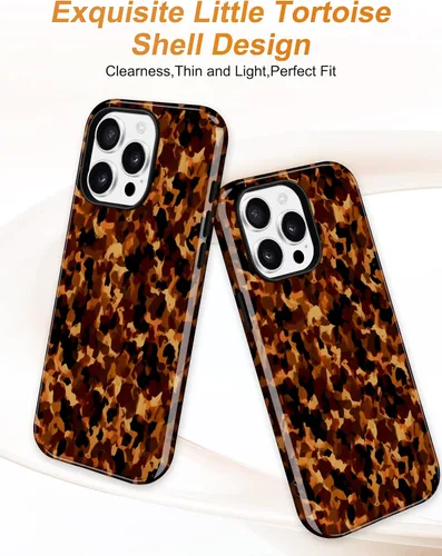Vista 146 de Jusy Funda compatible con MagSafe con estampado de caparazón de tortuga marrón para iPhone 7/8/SE, cubierta protectora de TPU suave magnética