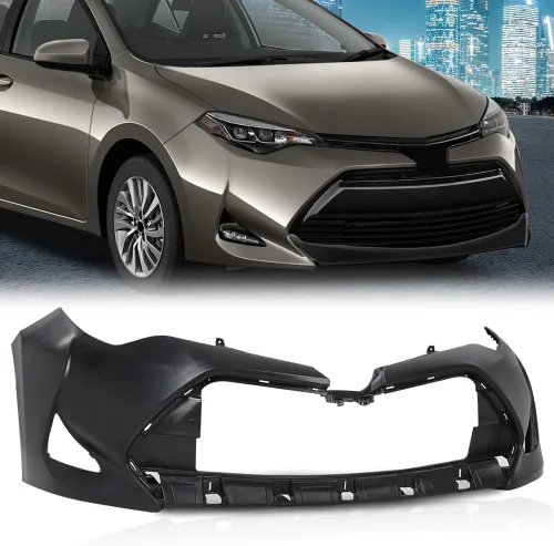 Vista 9 de CHEDA Nueva cubierta de parachoques delantero imprimada compatible con Toyota Corolla 2017 2018 2019, compatible con Sedan (4 puertas) CE, L, LE