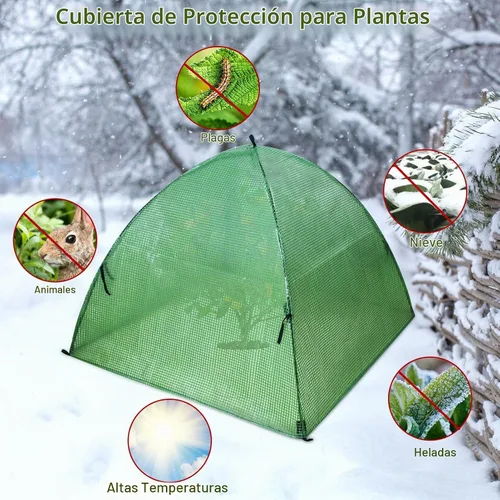 Vista 5 de Carpa para plantas al aire libre, cubierta de arbustos de invierno, carpas verdes contra heladas, cubiertas para plantas, carpa de protección contra