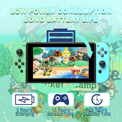 Vista 7 de VIWOMQ Controller Compatible for Nintendo Switch, Replacement Wireless Controllers with Dual Vibration, Wake-up, Motion Control