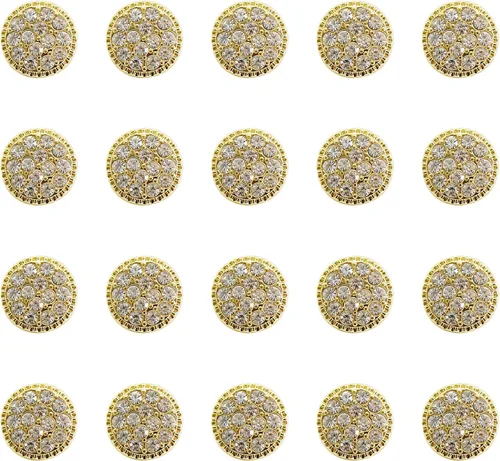 Vista 8 de Jerler 10 piezas de botones de diamantes de imitación de perlas adornos de cristal coser en botones de ropa