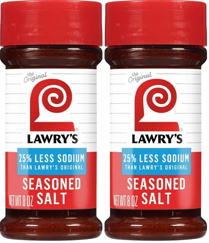 Vista 27 de Lawry's Sal sazonada, 25% menos de sodio, sin MSG añadido, certificado Kosher, básico, versátil, condimento multiusos para agitar en carne de res