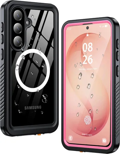 Vista 24 de ANTSHARE Funda impermeable IP68 para Samsung Galaxy S24 Ultra, compatible con MagSafe, protector de pantalla y lentes integrado, protección