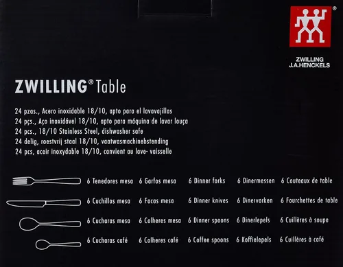 Vista 3 de Zwilling Juego de 24 cubiertos de mesa Artic