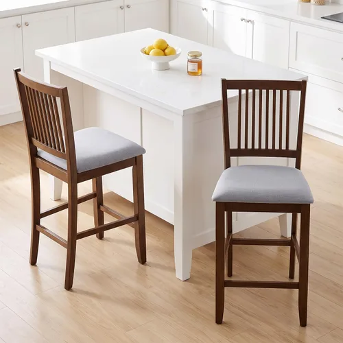 Vista 11 de DUHOME Juego de 2 sillas de comedor de madera Negro