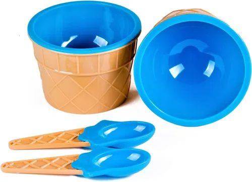 Vista 9 de Green Direct Copas de yogur congelado de helado de Sundae de plástico con cucharas - Cuencos de postre para helado (240)