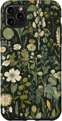 Vista 13 de Olive Green Boho Botanical Wildflowers Funda para iPhone 17
