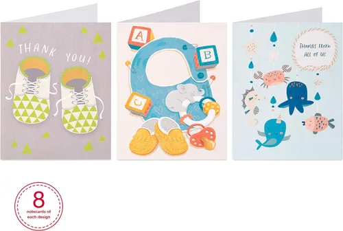 Vista 2 de American Greetings Paquete de tarjetas de agradecimiento para baby shower (48 unidades)