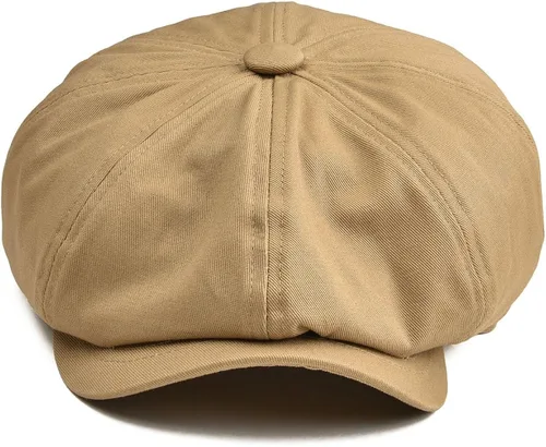 Vista 3 de BOTVELA Gorra plana de 8 piezas para hombre, 100% algodón, Gatsby Ivy Golf Cabbie