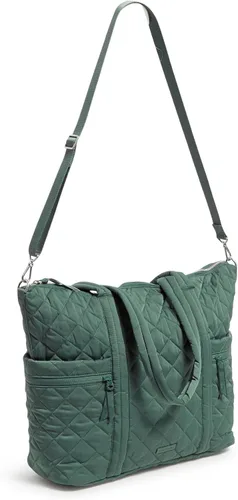 Vista 2 de Vera Bradley Bolsa de mano grande de sarga de alto rendimiento