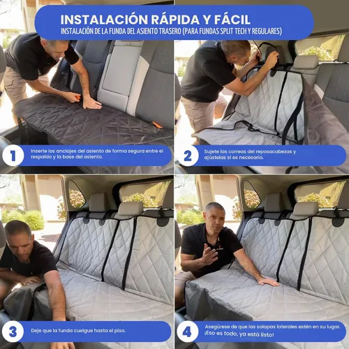 Vista 8 de Perro Funda para asiento sin Hamaca para autos, camiones y SUVs – Empresa basada en EE. UU. – Negro, Bronceado, Gris, normal, Bronceado Beige