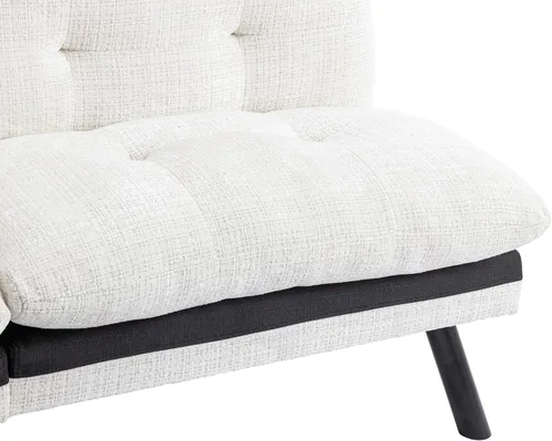 Vista 9 de Sofá cama convertible plegable, sofá cama moderno tapizado para sala de estar compacta, sofá reclinable de tela, para apartamentos pequeños