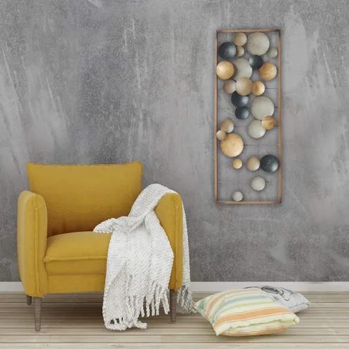 Vista 3 de All American Collection - Decoración de pared chic y moderna de aluminio y metal con marco
