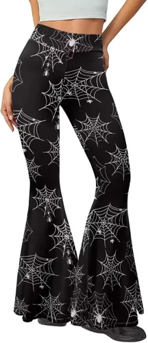 Vista 3 de Body de cintura alta étnico para Halloween, pantalones de yoga acampanados, corte de bota, pantalones de yoga para mujer, fiesta al aire libre