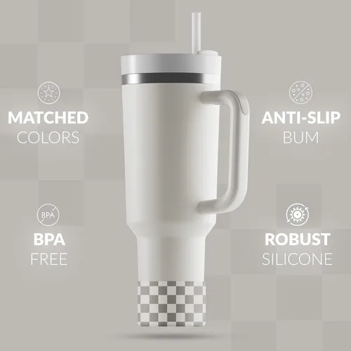 Vista 3 de Funda de silicona para botellas Stanley de 20-40oz, termos Hydro Flask, termos Simple Modern, termo Iron Flask, termos similares, accesorio