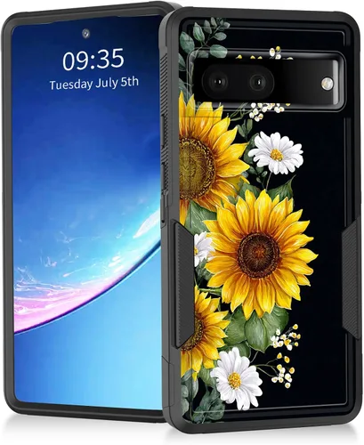 Vista 126 de Funda para Pixel 7a, resistente de doble capa híbrida de policarbonato duro de goma suave a prueba de golpes para Google Pixel 7A 6.1 pulgadas