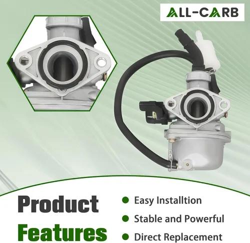 Vista 3 de ALL-CARB Carburador PZ19 de 50 cc, 70 cc, 90 cc, 110 cc, 125 cc, repuesto para ATV Dirt Bike Go Kart con filtro de aire