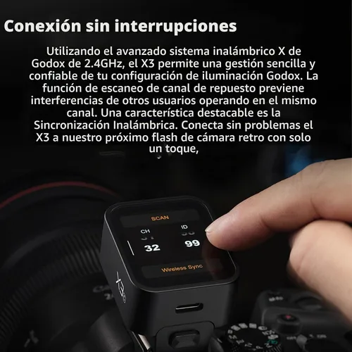 Vista 6 de Godox X3S X3 S TTL - Disparador inalámbrico para Sony, transmisor de flash