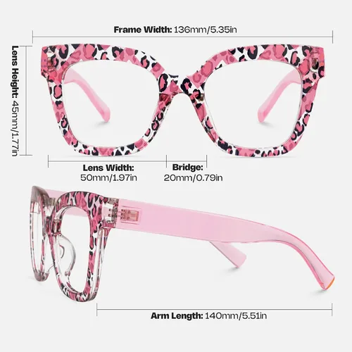 Vista 37 de Zeelool Gafas de luz azul para mujer de moda de tira cuadrada de moda gafas de computadora gafas antifatiga ocular Malcolm JGA000269-22B