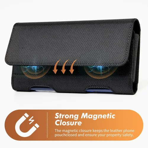 Vista 3 de BECPLT Funda de nailon para cinturón para teléfono celular, funda para cinturón con clip, compatible con iPhone 13 Mini, 12 Mini, SE 2020, 8, 7, 6