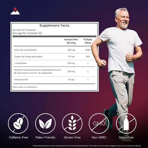 Vista 8 de Novex Biotech Oxydrene NAD+ Enhancer - Suplemento natural que promueve el metabolismo y el apoyo cardiovascular para hombres y mujeres (60 cápsulas)