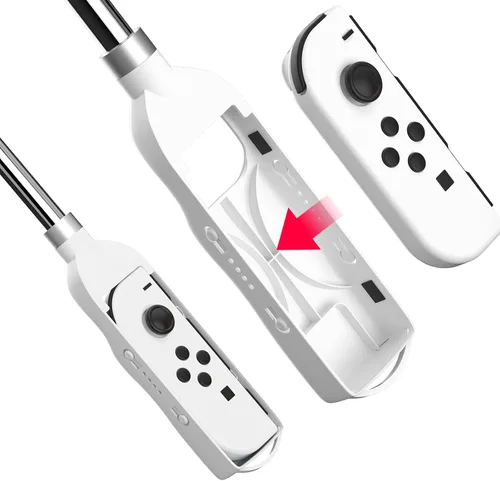 Vista 4 de Clubes de golf para Nintendo Switch Mario Golf Super Rush 2021, mango ajustable compatible con Mario Golf Switch - Blanco