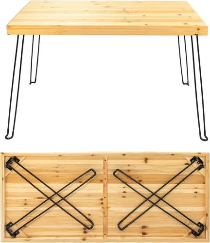 Vista 12 de Sleekform Mesa plegable de madera – Escritorio plegable portátil – Escritorios plegables fáciles de montar para espacios pequeños – Mesas