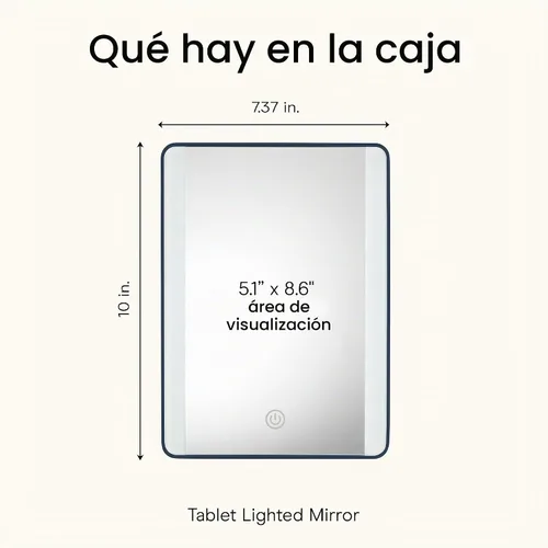 Vista 9 de Conair Espejo de maquillaje iluminado, espejo de maquillaje de viaje, base ajustable, funciona con pilas en azul marino Azul marino con soporte