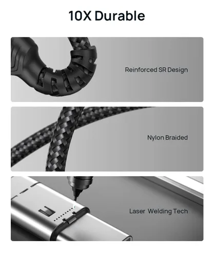 Vista 7 de JSAUX Cable de extensión USB C de 1.5 pies, cable extensor tipo C 3.2 macho a hembra compatible con PD 100W/5A carga rápida, transferencia