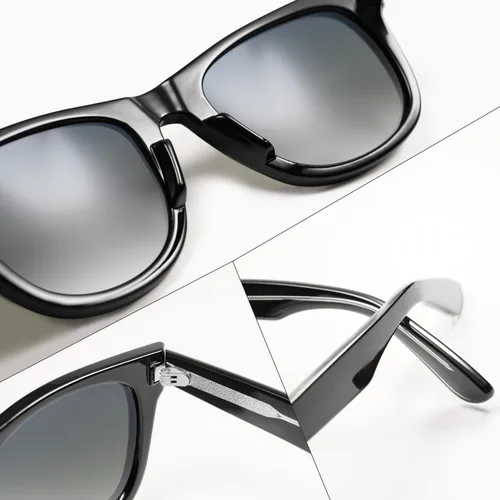 Vista 3 de VANLINKER Gafas de sol cuadradas de moda para hombres y mujeres, gafas de sol clásicas retro VL9766