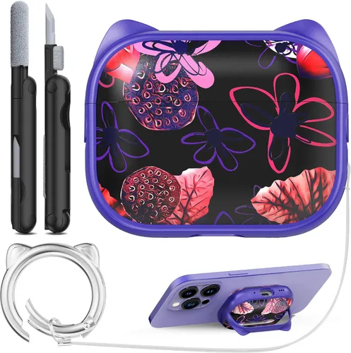 Vista 50 de RFUNGUANGO AirPods Pro Funda Transparente TPU Suave Transparente Blanco