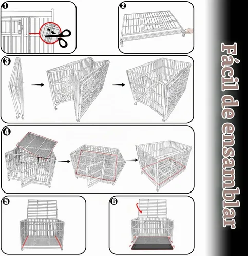 Vista 7 de Confote Jaula de metal resistente de 37 pulgadas, jaula para mascotas de alta ansiedad con ruedas bloqueables y puertas dobles para perros pequeños