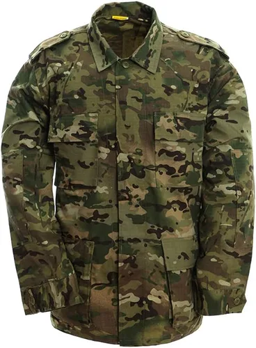 Vista 2 de LANBAOSI Conjunto de uniforme táctico de combate BDU para hombre, camisa militar, chaqueta y pantalones
