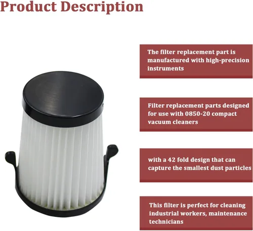 Vista 3 de Filtro HEPA de vacío 49-90-1950 compatible con aspiradora seca inalámbrica Milwau-kee 0850-20 (filtro de vacío 49-90-1950 x 2 piezas)