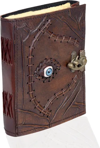 Vista 2 de cuero Hocus Pocus Libro de hechizos Diario de cuero para el mal de ojo, libro de hechizos Girmoire Regalos