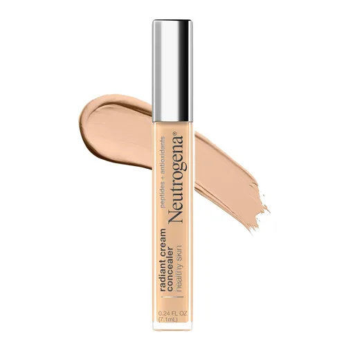 Vista 28 de Neutrogena Corrector de crema iluminadora radiante de piel saludable con péptidos y vitamina E antioxidante, crema correctora perfeccionadora