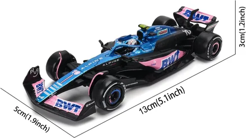 Vista 5 de HTLNUZD Bburag 1/43 2023 F1 Team A523#10 P.Gasly - Modelo de coche de carreras para adultos BWT-Alpine DieCast de aleación para adultos