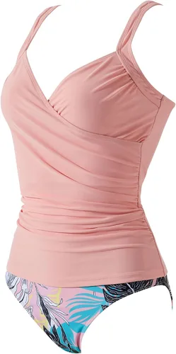 Vista 29 de SUUKSESS Traje de baño tankini sexy con efecto de realce y control de abdomen para mujer