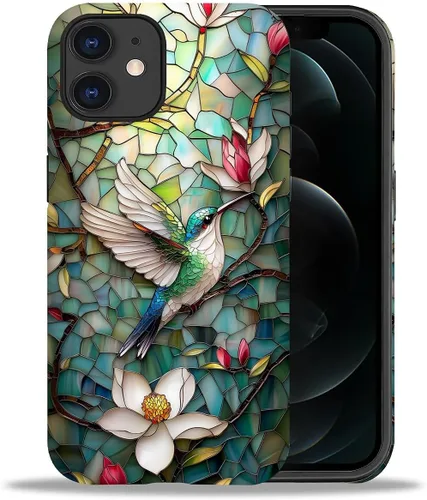 Vista 95 de DAIZAG Funda compatible con iPhone 11, hermoso color arena, patrón completo, carcasa rígida híbrida de plástico TPU + funda de protección