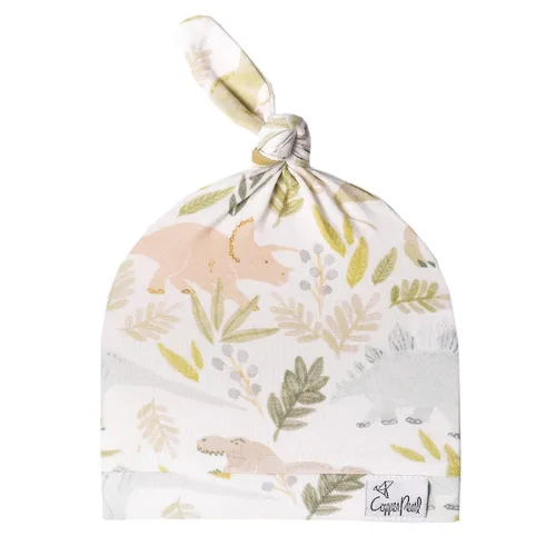 Vista 45 de Copper Pearl Gorro de bebé con nudo superior elástico suave Millie