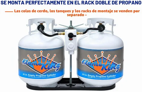 Vista 8 de Flame King (ACR-2) Regulador de gas propano LP de dos etapas, con cambio automático sin coletas para RVs, furgonetas, remolques