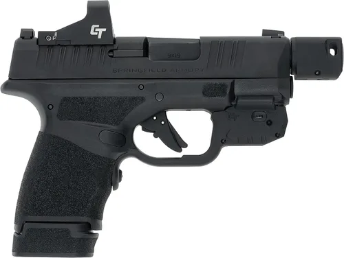 Vista 3 de Crimson Trace Laserguard Hellcat con activación instintiva para pistolas Springfield Armory Hellcat, tiro defensivo y competencia