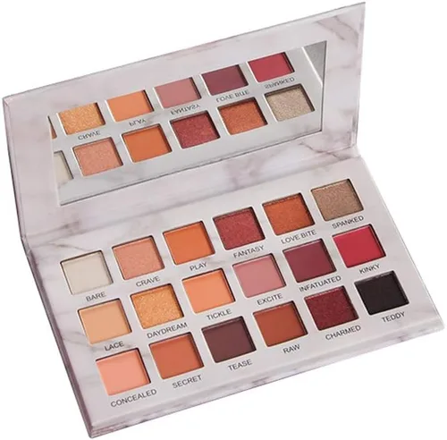 Vista 8 de Paleta de sombra de ojos de la belleza de 18 colores, polvo liso pigmentado encantador del maquillaje del ojo