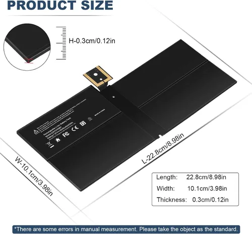 Vista 5 de Futurebatt G3HTA038H Batería para Microsoft Surface Pro 5th 1796 (2017) Serie Pro 6 1807 1809 1796 (2018) Serie Core i5 i7 m3 Serie FJU-00001