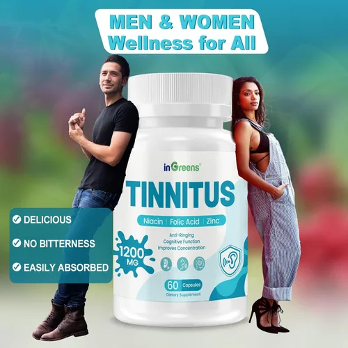 Vista 5 de inGreens Alivio de tinnitus para oídos zumbidos, ginkgo biloba y varias otras hierbas, vitaminas para la salud del oído, apoya la salud del oído