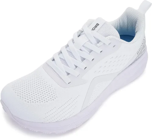 Vista 14 de BRONAX Zapatos de correr anchos acolchados y de soporte para carretera para hombre Puntera ancha Suela de goma Negro