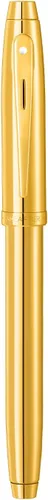 Vista 6 de Sheaffer 100 9372 Brillante PVD Gold Pen con PVD Chapado en Oro Bordes (Pluma Estilográfica)