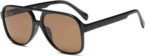Vista 34 de Freckles Mark Lentes de sol clásicos estilo retro de los años 70 para mujeres y hombres, montura estilo aviador, cuadrada, grande y de moda