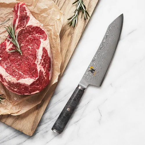 Vista 2 de Miyabi Negro 5000MCD67 - Cuchillo Santoku de 7 pulgadas